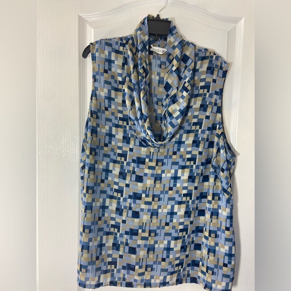 Focus 2000 Blue and grey geometric Women Blouse​